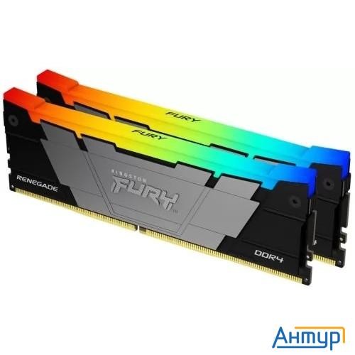 Память оперативная/ Kingston 64gb 3200mhz Ddr4 Cl16 Dimm (kit Of 2) Fury Renegade Rgb (kf432c16rb2ak