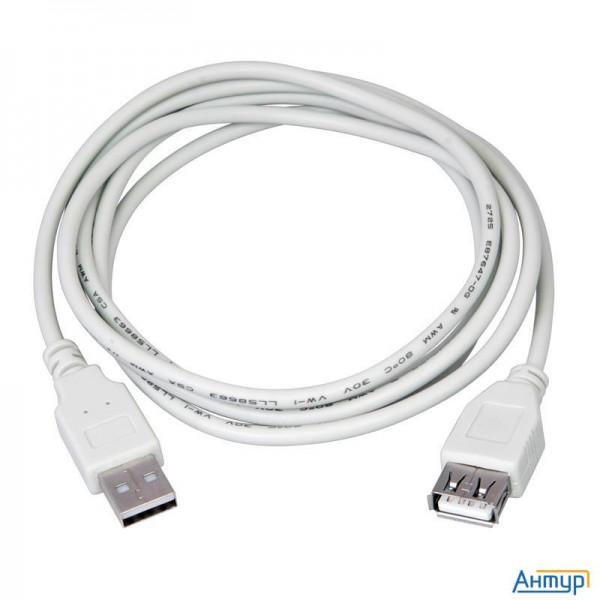 Rexant (18-1117) Кабель шт. Usb-a – гн. Usb-a, 2,4А, 5м, ПВХ, серый