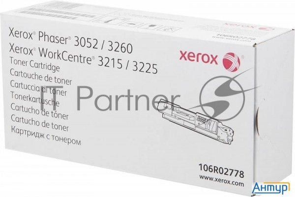 Тонер-картридж Xerox 106r02778 черный для Xerox Ph 3052/3260/wc 3215/3225 3000 стр.(channels)
