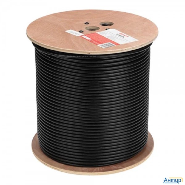 Rexant (01-0158) Кабель F/utp, Cat 6, Pe 4х2х0,57мм, 23awg, внешний, черный