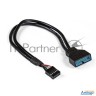 Кабель-переходник Usb 2.0-usb 3.0 Exegate Ex-cc-u3u2-0.15 (9pin(f)/19pin(m), 0,15м)