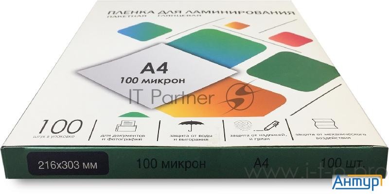 Пленка для ламинирования 216х303 (100 мик) 100 шт. Гелеос (lpa4-100)