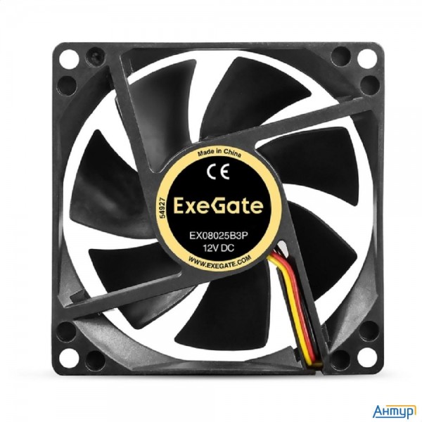 Exegate Ex297048rus Вентилятор 12В Dc Exegate Ex08025b3p (80x80x25 мм, 2-ball (двойной шарикоподшипн
