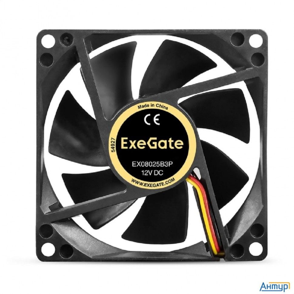 Exegate Ex297048rus Вентилятор 12В Dc Exegate Ex08025b3p (80x80x25 мм, 2-ball (двойной шарикоподшипн