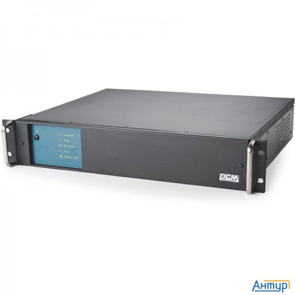 Ups Powercom King Pro Rm Kin-1500ap Lcd (2u) {line-interactive, 1500va/1200w, Rack, Iec, Serial+usb,