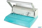 Переплетчик ГЕЛЕОС БП-16 бирюзово-белый на пластиковую пружину, А4, ручная перфорация 16 листов, пер