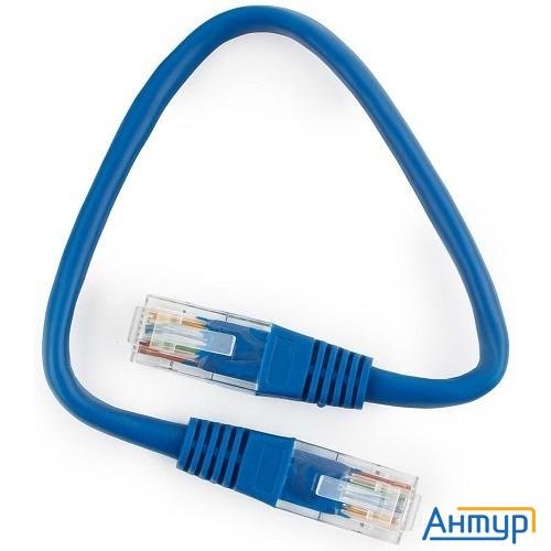 Cablexpert Патч-корд медный Utp Pp10-0.25m/b кат.5, 0.25м, литой, многожильный (синий)