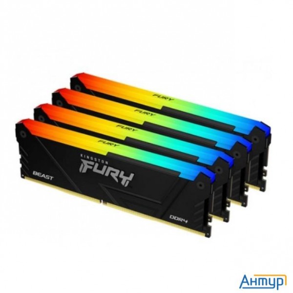 Память оперативная/ Kingston 64gb 3200mhz Ddr4 Cl16 Dimm (kit Of 4) 1gx8 Fury Beast Rgb