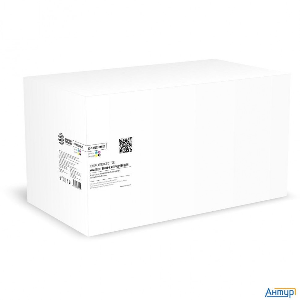 Картридж лазерный Cactus Csp-w2030xset 415x черный/пурпурный/желтый/голубой набор х4упак. для Hp Clj