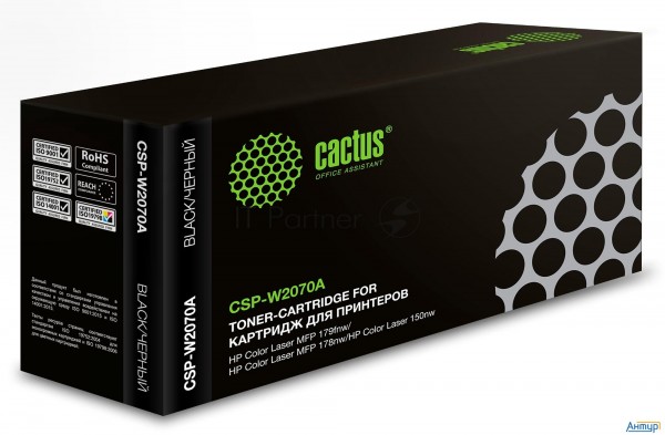 Картридж лазерный Cactus Csp-w2070a черный (700стр.) для Hp Color Laser 150a/150nw/178nw Mfp/179fnw