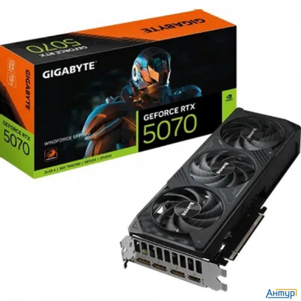 Gigabyte Gv-n5070wf3-12gd Rtx5070 Windforce Sff 12gb Gddr7 192bit 3xdp Hdmi 3fan Rtl