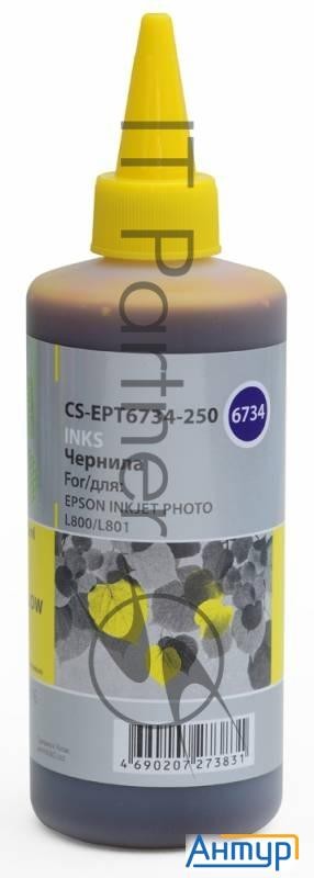 Чернила Cactus Cs-ept6734-250 желтый 250мл для Epson L800/l810/l850/l1800