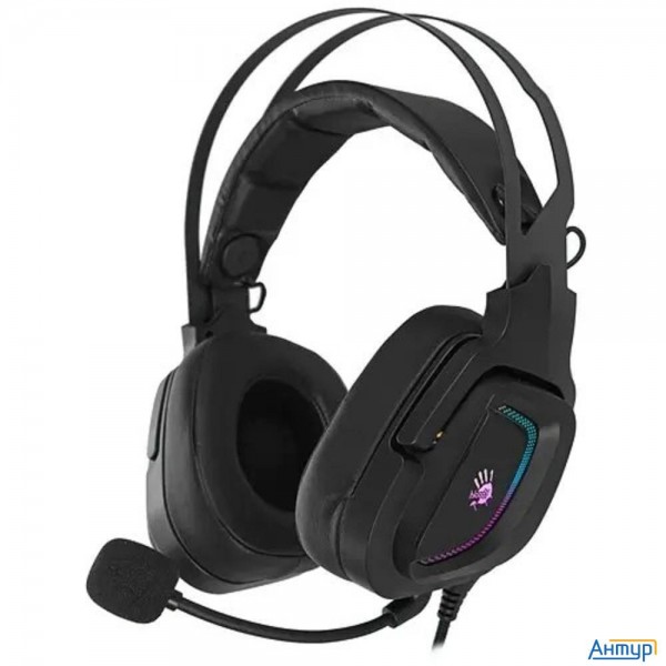 Наушники с микрофоном A4tech Bloody G570 черный/серый 2м мониторные Usb оголовье (g570 (black+grey)