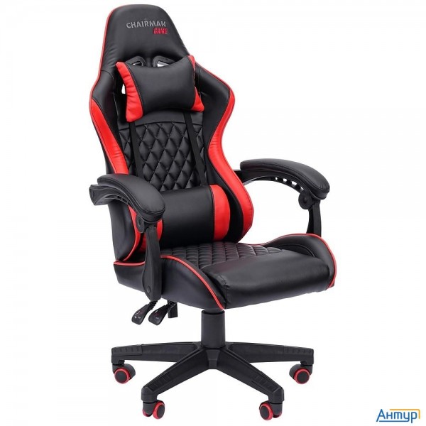 Офисное кресло Chairman Ch28 экокожа, черно-красный (7162900)