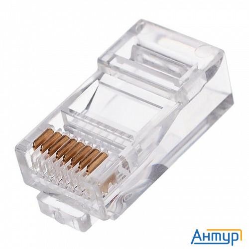 Gembird Вилка Rj-45 (8p8c) универсальная. кат.5e. со сквозным отверстием  (100 шт.) (lc-ptu-01/100)