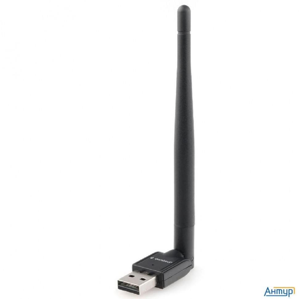 Gembird Сетевой адаптер Wifi 150 Мбит, с антенной, Usb, 802.11b/g/n, Rtl8188 (wnp-ua-010)
