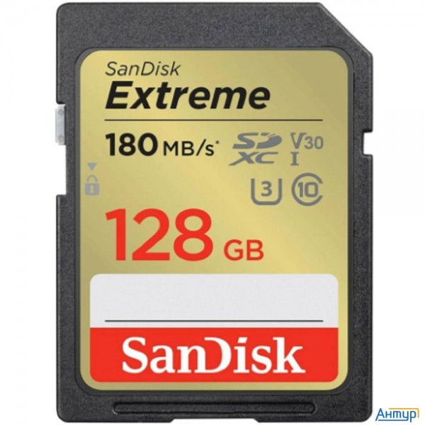 Securedigital 128gb Sandisk Sdxc Class 10 V30 Uhs-i U3 Extreme 180mb/s