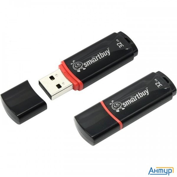 Smartbuy Usb Drive 32gb Crown Black Sb32gbcrw-k