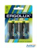 Элемент питания алкалиновый Lr20 Bl-2 Lr20 Bl-2 1.5В Alkaline (блист.2шт) Ergolux 11752
