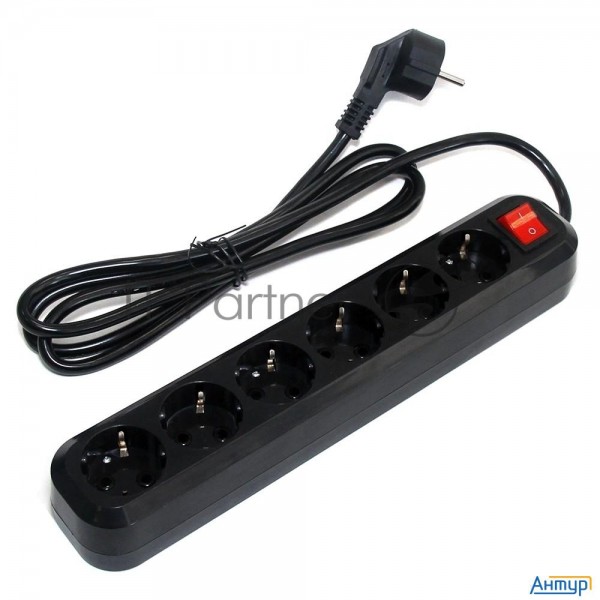 Сетевой фильтр 5bites Sp6b-318 6s / 3*1.5mm2 / 16a / Abs / 1.8m / Black