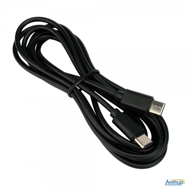 Гарнизон Кабель Usb2.0 Type-c/type-c, 3А, 60Вт, Pd/qc3.0, медь, 1.8м, черный, пакет (gcc-usb2-cmcm-6