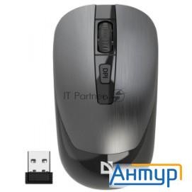 Мышь беспроводная Defender оптическая Wave Mm-995, Usb, симметричная, 800/1200/1600 Dpi, серебристый