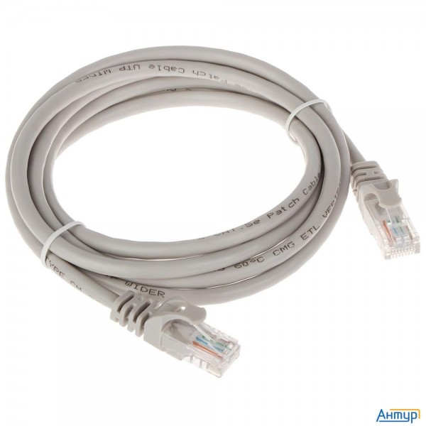 Патч-корд Bion [bpc-u5e101-30m] U/utp, Cat.5e, Awg 26 (7/0,16мм), Cca, многожильный, Pvc, 30м, серый