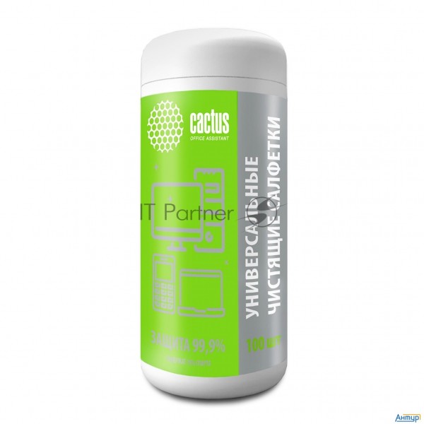 Салфетки влажные Cactus Cs-asc100 антибактериальные (100лист.) спиртовые