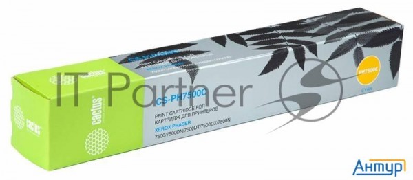 Тонер-картридж Cactus Cs-ph7500c (106r01443) голубой (17800 стр.) для Xerox Phaser 7500