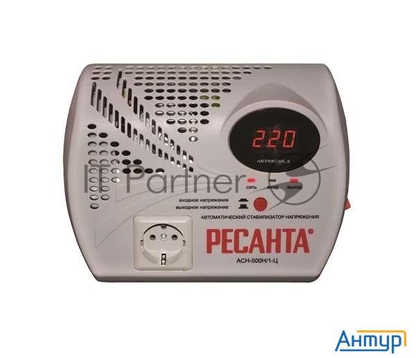 Стабилизатор напряжения Ресанта АСН- 500 Н/1-Ц  63/6/9 Стабилизатор {220В±8%, Габариты 260х200х110,