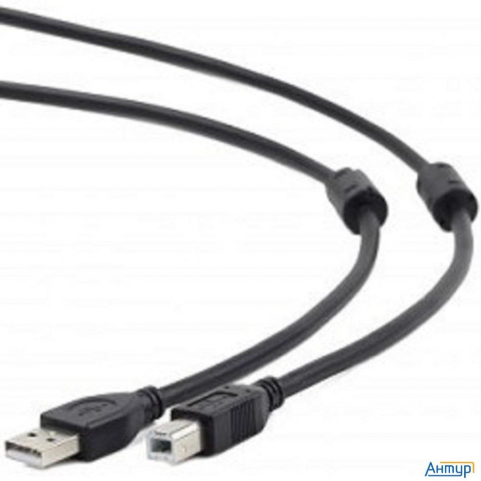 Cablexpert Кабель Usb 2.0 Pro Ccf2-usb2-ambm-6, Am/bm, 1.8м, экран, 2феррит.кольца, черный, пакет