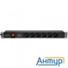 5bites Pdu619a-06 Блок розеток  6s / Al / Switch / 1u / 19" / 2m*3g*1.5mm2 / Vde