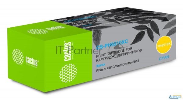 Тонер-картридж Cactus Cs-ph6510xc (106r03693) голубой (4300 стр.) для Xerox Phaser 6510/wc6515