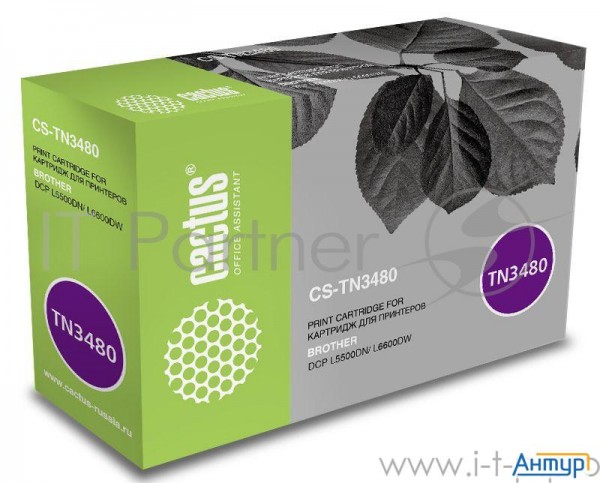 Тонер картридж Cactus Cs Tn3480, Black черный  8000стр.  для Brother Dcp L5500dn/l6600dw/ Hl  L5000d