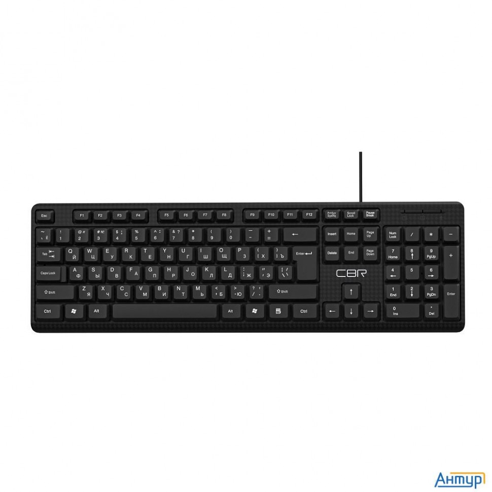 Cbr Kb 111 Carbon Usb, Клавиатура 104 кл., офисн., 1,5 м, поверхность под карбон