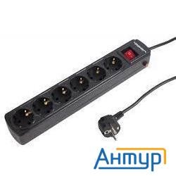 Buro Сетевой фильтр, 5 розеток, 5 метров, (500sh-5-b) черный {992296}