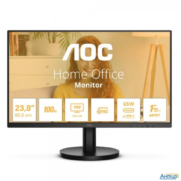Lcd Aoc 23.8" 24b3ca2 черный {ips 1920x1080 100hz 1ms 16:9 250cd 178/178 Hdmi Dp M/m Usb}