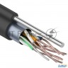Кабель витая пара F/utp, категория 5e, Pe, 4pr, 24awg, внешний, черный, с тросом, 305 м