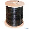 Кабель витая пара F/utp, категория 5e, Pe, 4pr, 24awg, внешний, черный, с тросом, 305 м