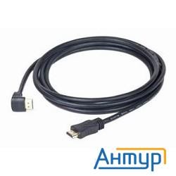 Кабель Hdmi Gembird, 1.8м, V1.4, 19m/19m, угл. раз.,черный, позол.раз., экран, пакет [cc-hdmi490-6]