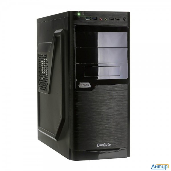 Exegate Ex272729rus Корпус Miditowerxp-330u Black, Atx, <xp500, Black,120mm>, 2*usb+2*usb3.0, Audio