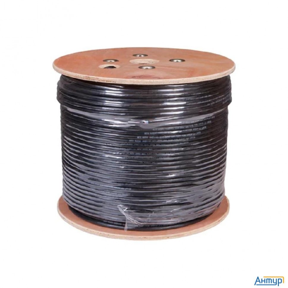 Rexant (01-1204-r) Кабель F/utp, Cat 5е, Pe 10х2х0,48мм, внешний, черный, РФ