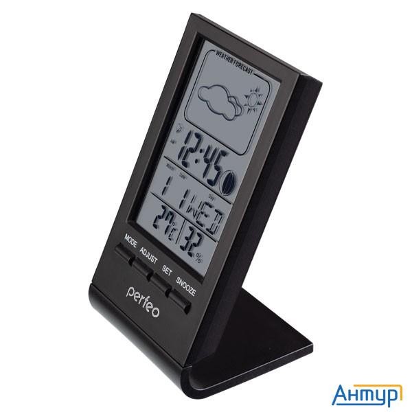 Perfeo Часы-метеостанция "angle", чёрный, (pf-s2092) время, температура, влажность, дата