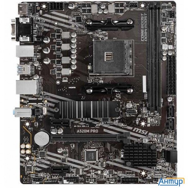 Msi A520m Pro {soc-am4 Amd A520 2xddr4 Matx Ac`97 8ch(7.1) Gblan Raid+vga+hdmi+dp}
