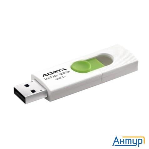 A-data Flash Drive 128gb <auv320-128g-rwhgn> Uv320, Usb 3.2, белый/зеленый