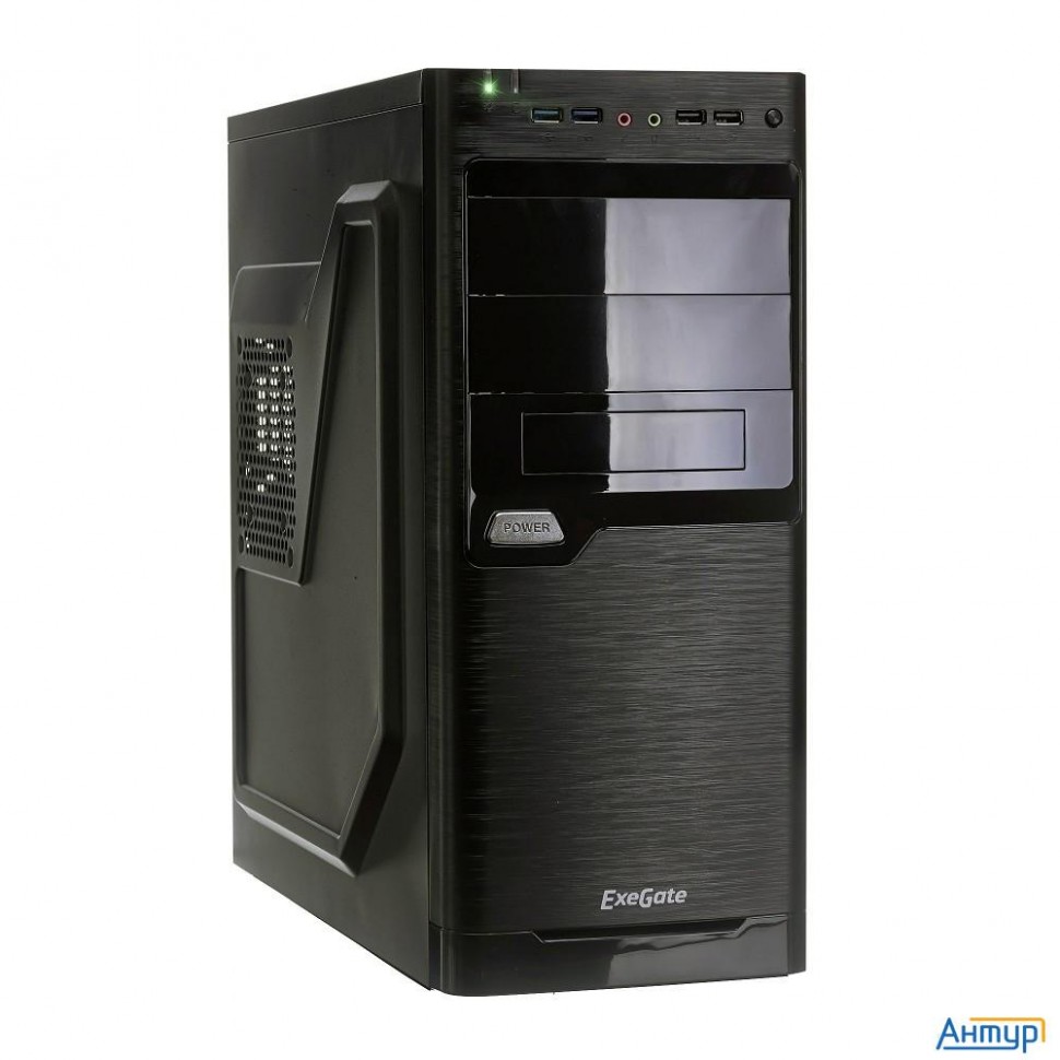Exegate Ex272731rus Корпус Miditowerxp-330u Black, Atx, <без БП>, 2*usb+2*usb3.0, Audio