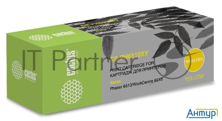 Тонер-картридж Cactus Cs-ph6510xy (106r03695) желтый (4300 стр.) для Xerox Phaser 6510/wc6515