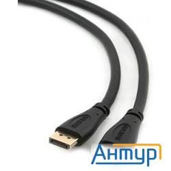 Кабель Displayport Gembird/cablexpert, V1.2 (скорость передачи до 21.6Гбит/с), 1.8м, 20m/20m, черный