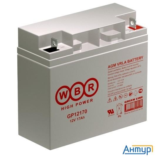 Wbr Батарея Gp12170 (12v/18ah) под гайку и болт М5
