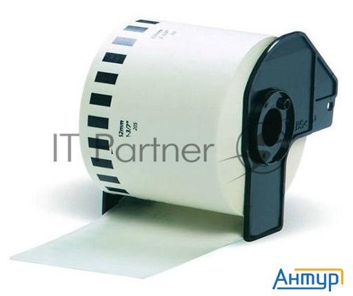 Бумажная клеящаяся лента Brother Dk22205 (белая, ширина 62 мм X 30.48 м)